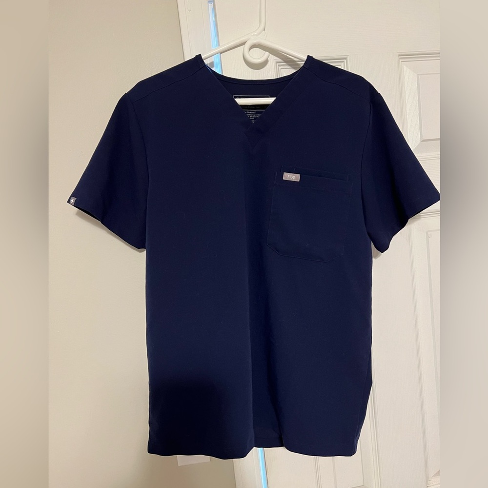 Figs navy scrub top